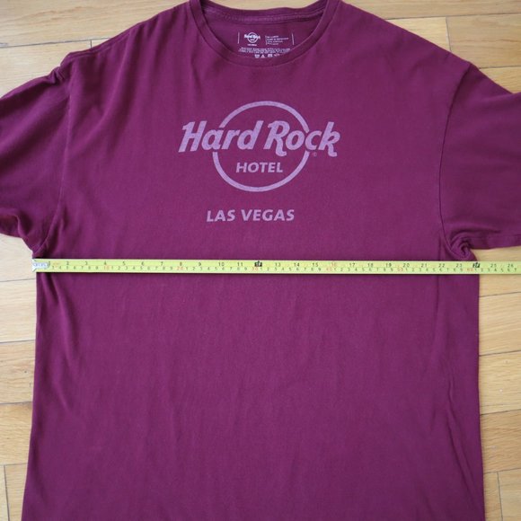 Hard Rock Hotel Las Vegas Maroon T Shirt, Size XX Large - Picture 9 of 9